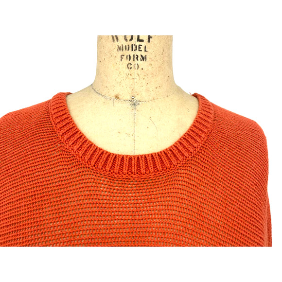 Banana Republic Burnt Orange Linen Lightweight Knit Sweater S - Picture 5 of 7